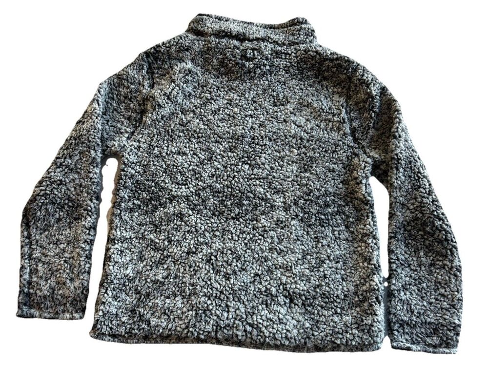 Dylan Los Angeles Frosty Tip Gray Sherpa Mock Neck Pullover Women's Size XS - Picture 2 of 4